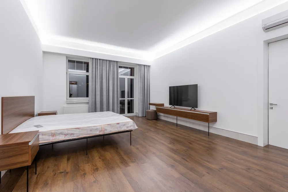 Quarto com piso vinílico